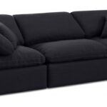 Indulge 105" Linen Textured Fabric Upholstered 3pc. Modular Sofa