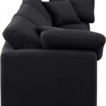 Indulge 105" Linen Textured Fabric Upholstered 3pc. Modular Sofa