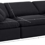 Indulge 105" Linen Textured Fabric Upholstered 3pc. Modular Sofa