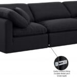 Indulge 105" Linen Textured Fabric Upholstered 3pc. Modular Sofa