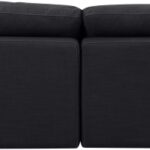Indulge 140" Linen Textured Fabric Upholstered 4pc. Armless Modular Sofa