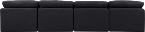 Indulge 140" Linen Textured Fabric Upholstered 4pc. Armless Modular Sofa