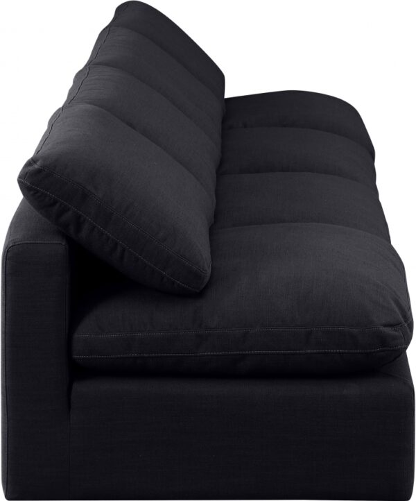 Indulge 140" Linen Textured Fabric Upholstered 4pc. Armless Modular Sofa