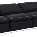 Indulge 140" Linen Textured Fabric Upholstered 4pc. Armless Modular Sofa