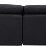 Indulge 140" Linen Textured Fabric Upholstered 4pc. Modular Sofa