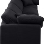 Indulge 140" Linen Textured Fabric Upholstered 4pc. Modular Sofa