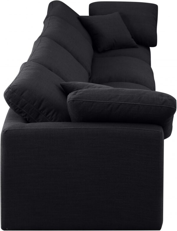 Indulge 140" Linen Textured Fabric Upholstered 4pc. Modular Sofa