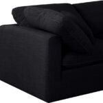 Indulge 140" Linen Textured Fabric Upholstered 4pc. Modular Sofa