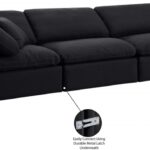 Indulge 140" Linen Textured Fabric Upholstered 4pc. Modular Sofa
