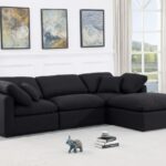 Indulge 105" Linen Textured Fabric Upholstered 4pc. Modular Sectional