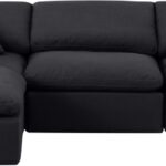 Indulge 105" Linen Textured Fabric Upholstered 4pc. Modular Sectional