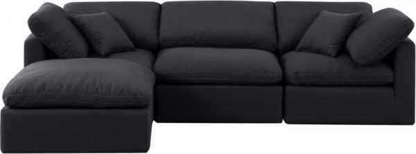 Indulge 105" Linen Textured Fabric Upholstered 4pc. Modular Sectional