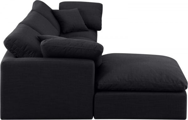 Indulge 105" Linen Textured Fabric Upholstered 4pc. Modular Sectional