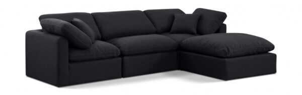 Indulge 105" Linen Textured Fabric Upholstered 4pc. Modular Sectional