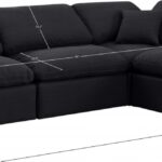 Indulge 105" Linen Textured Fabric Upholstered 4pc. Modular Sectional