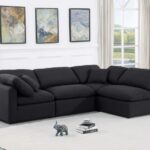 Indulge 105" Linen Textured Fabric Upholstered 4pc. Modular Sectional
