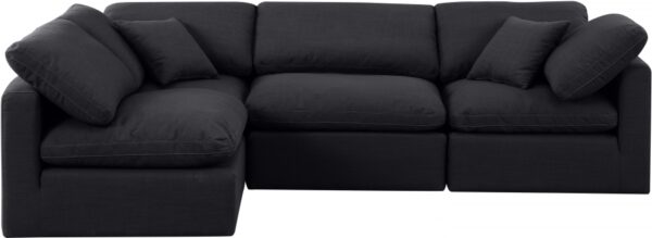 Indulge 105" Linen Textured Fabric Upholstered 4pc. Modular Sectional