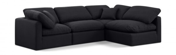 Indulge 105" Linen Textured Fabric Upholstered 4pc. Modular Sectional