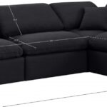 Indulge 105" Linen Textured Fabric Upholstered 4pc. Modular Sectional