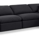 Indulge 140" Linen Textured Fabric Upholstered 5pc. Modular Sectional