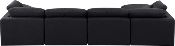 Indulge 140" Linen Textured Fabric Upholstered 5pc. Modular Sectional