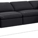 Indulge 140" Linen Textured Fabric Upholstered 5pc. Modular Sectional