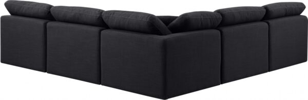Indulge 105" Linen Textured Fabric Upholstered 5pc. Modular Sectional
