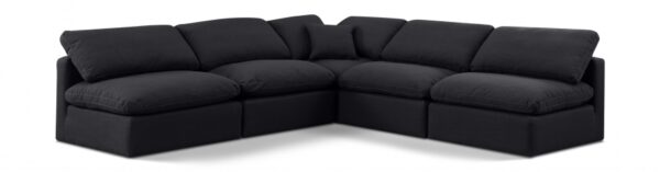 Indulge 105" Linen Textured Fabric Upholstered 5pc. Modular Sectional