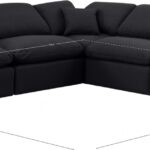 Indulge 105" Linen Textured Fabric Upholstered 5pc. Modular Sectional