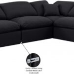 Indulge 105" Linen Textured Fabric Upholstered 5pc. Modular Sectional
