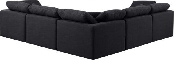 Indulge 105" Linen Textured Fabric Upholstered 5pc. Modular Sectional