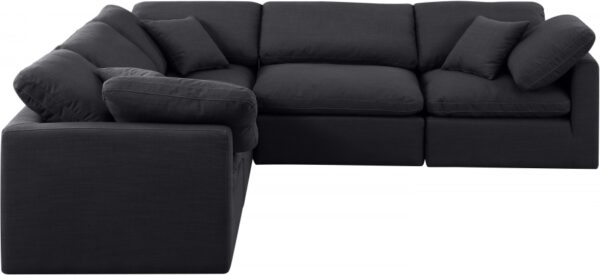Indulge 105" Linen Textured Fabric Upholstered 5pc. Modular Sectional