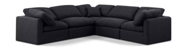Indulge 105" Linen Textured Fabric Upholstered 5pc. Modular Sectional