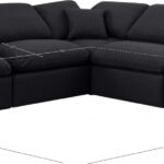 Indulge 105" Linen Textured Fabric Upholstered 5pc. Modular Sectional