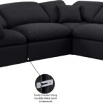 Indulge 105" Linen Textured Fabric Upholstered 5pc. Modular Sectional