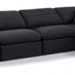 Indulge 140" Linen Textured Fabric Upholstered 5pc. Modular Sectional