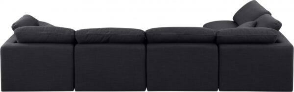 Indulge 140" Linen Textured Fabric Upholstered 5pc. Modular Sectional