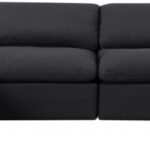 Indulge 140" Linen Textured Fabric Upholstered 5pc. Modular Sectional