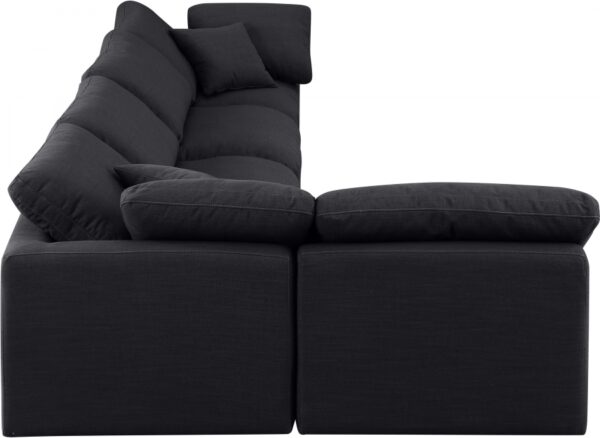 Indulge 140" Linen Textured Fabric Upholstered 5pc. Modular Sectional