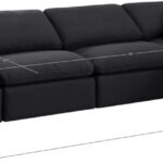 Indulge 140" Linen Textured Fabric Upholstered 5pc. Modular Sectional