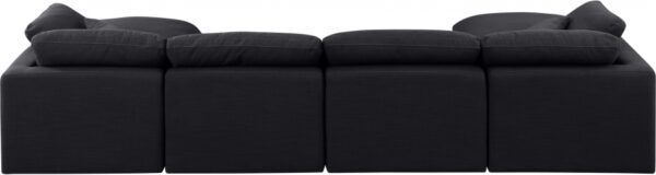 Indulge 140" Linen Textured Fabric Upholstered 6pc. Modular Sectional