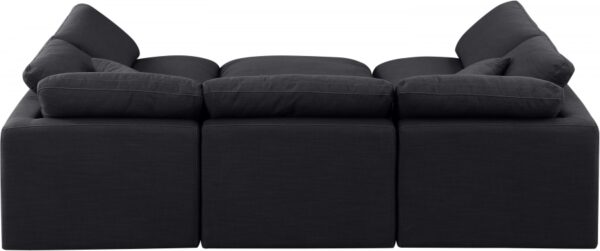 Indulge 105" Linen Textured Fabric Upholstered 6pc. Modular Sectional