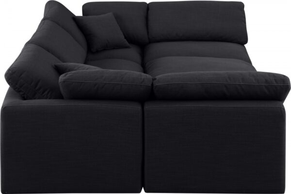 Indulge 105" Linen Textured Fabric Upholstered 6pc. Modular Sectional