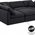 Indulge 105" Linen Textured Fabric Upholstered 6pc. Modular Sectional