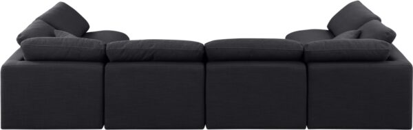 Indulge 140" Linen Textured Fabric Upholstered 6pc. Modular Sectional