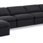 Indulge 175" Linen Textured Fabric Upholstered 7pc. Modular Sectional
