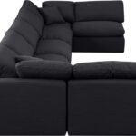 Indulge 175" Linen Textured Fabric Upholstered 7pc. Modular Sectional
