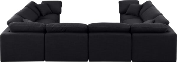 Indulge 140" Linen Textured Fabric Upholstered 8pc. Modular Sectional