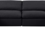 Indulge 140" Linen Textured Fabric Upholstered 8pc. Modular Sectional