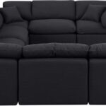 Indulge 140" Linen Textured Fabric Upholstered 8pc. Modular Sectional